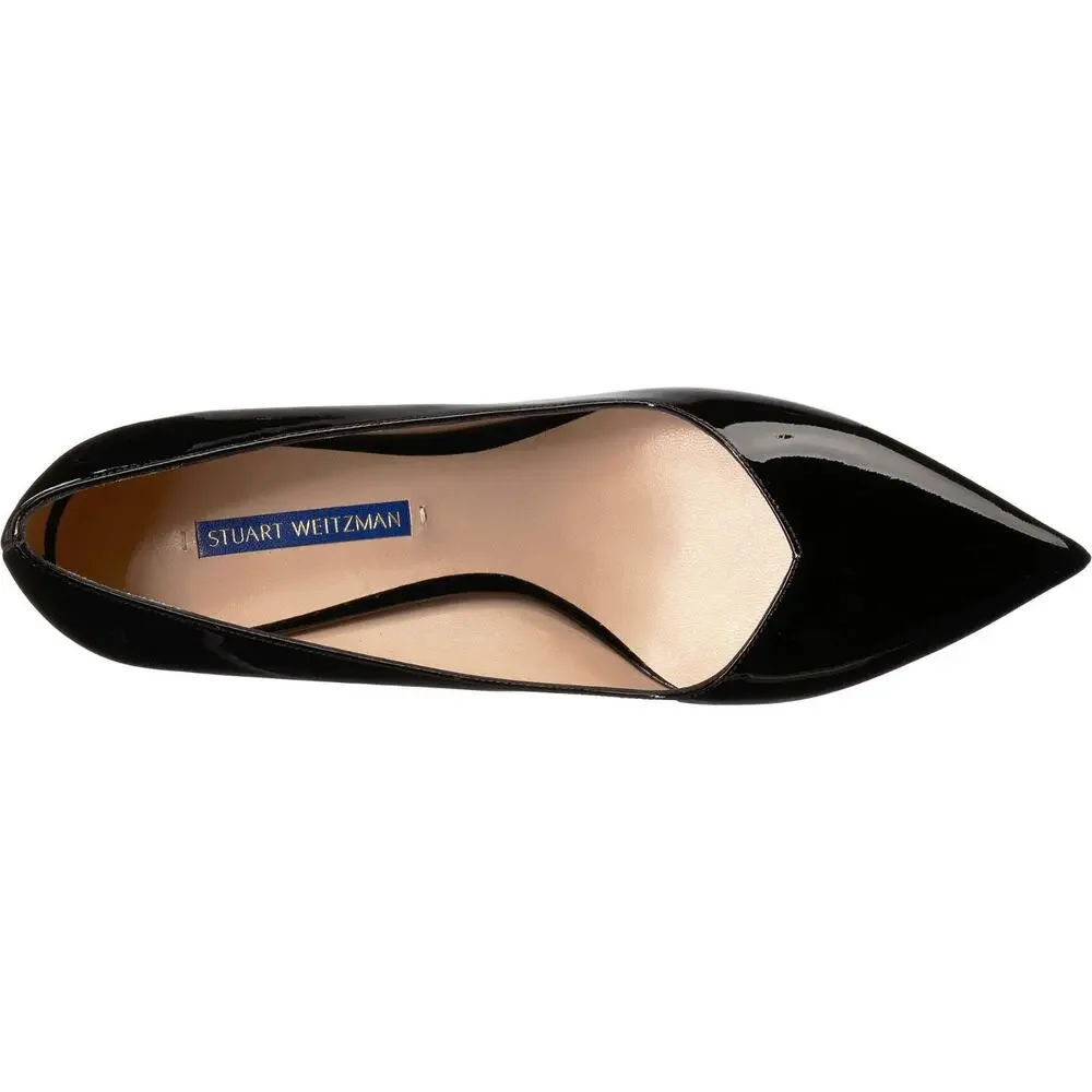 Stuart Weitzman Anny 70 women's shoes Patten Leather heels Black , 9 M